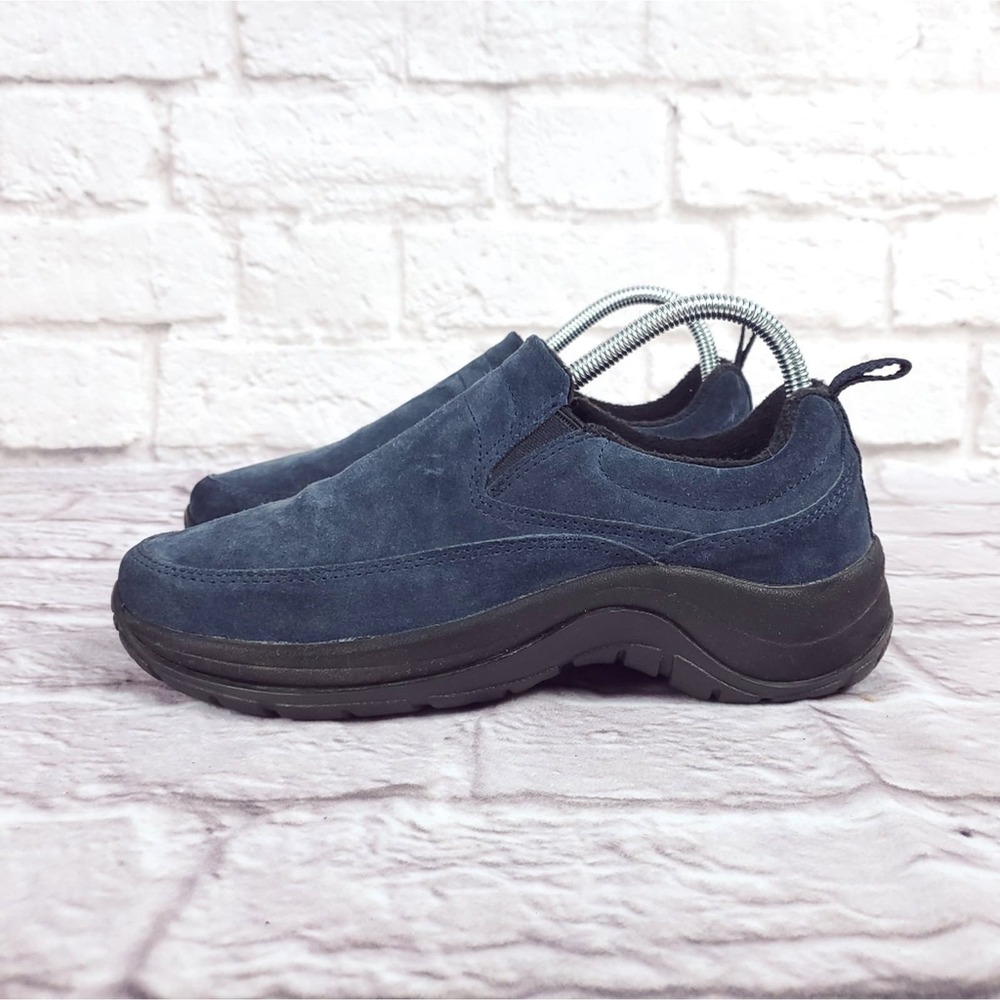 LL Bean size 7 comfort mocs clogs mules slides women's blue